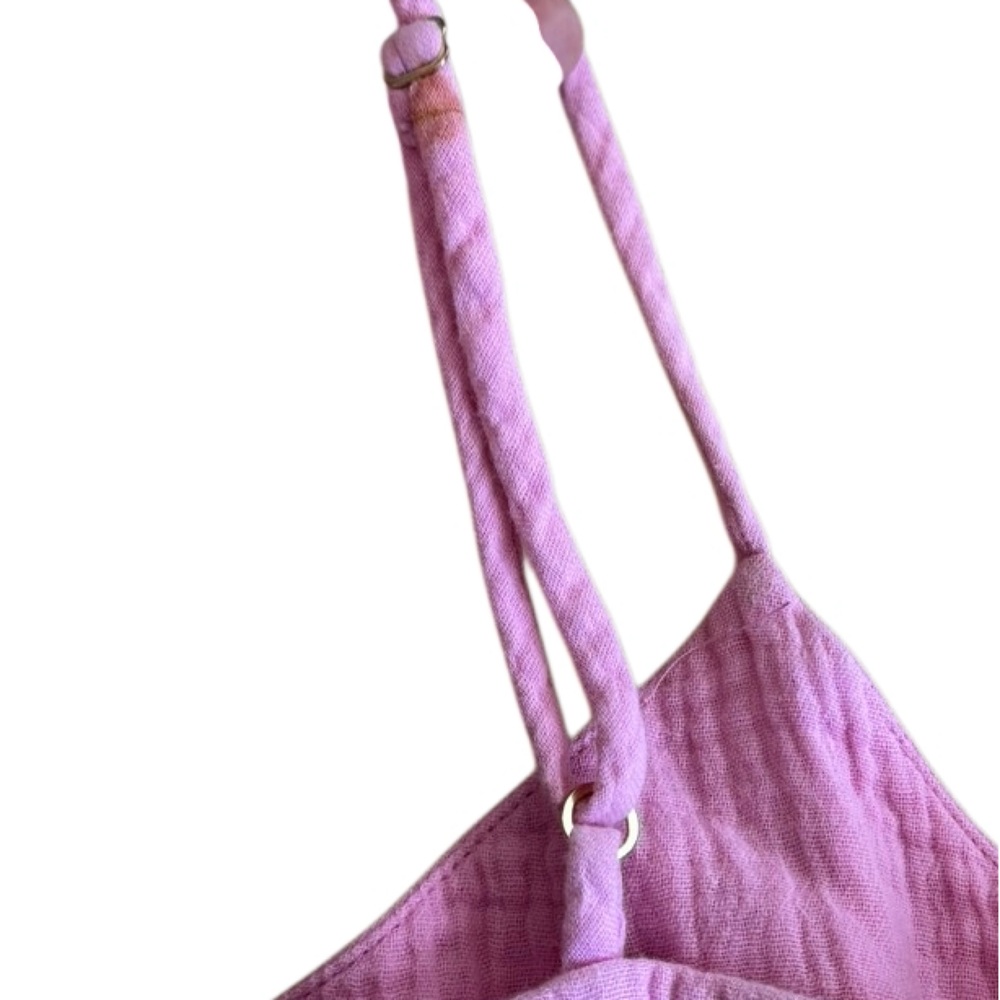 Show Me Your Mumu Women's Caroline Mini Dress Gauze w/ Pockets Pink Size Small - Picture 7 of 9